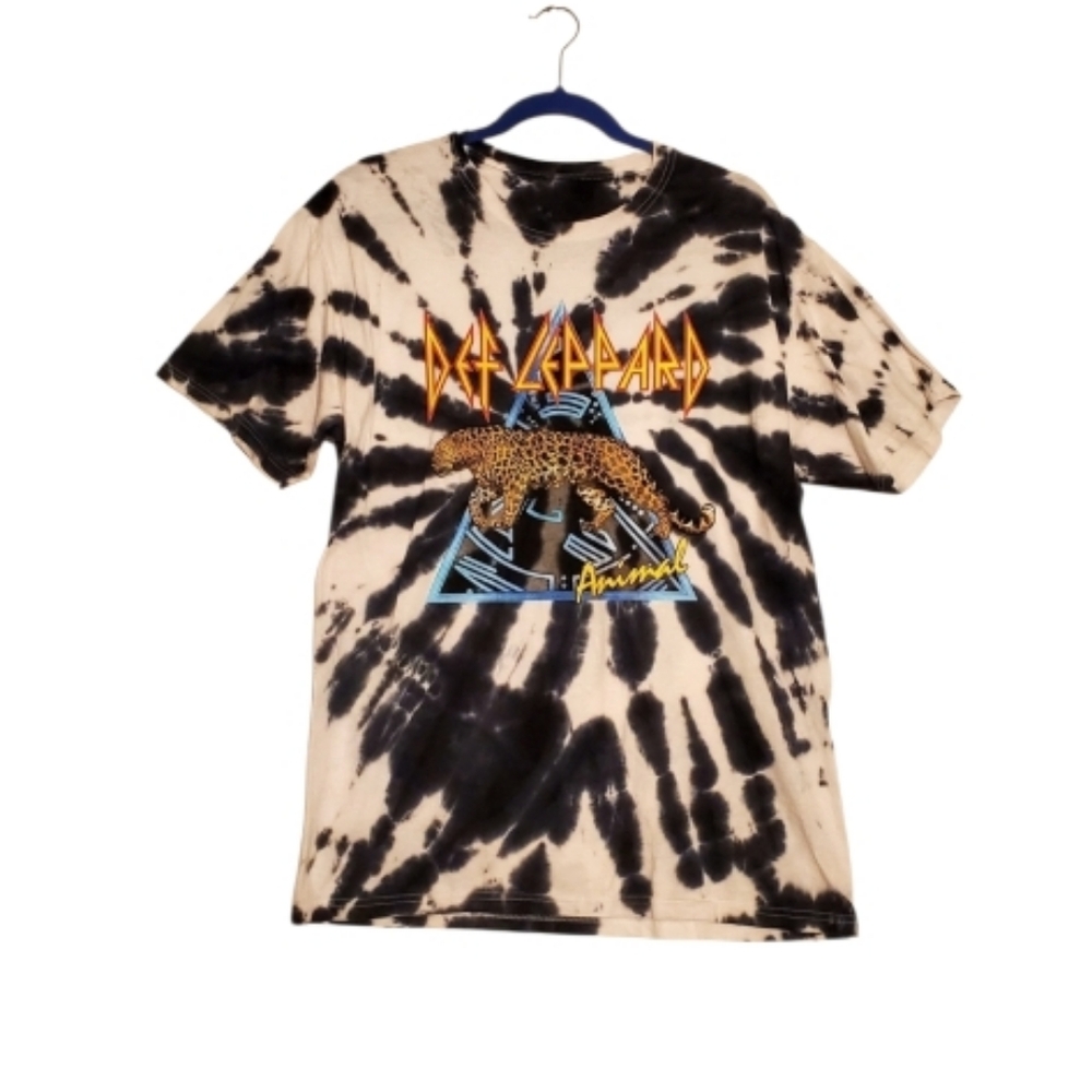 New Def Leppard Animal Tie Dye Tshirt Tees Tops‎ Shirts Size Medium NWOT